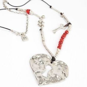 2014 Uno de 50 "Al rojo vivo" It's red hot! Heart Necklace